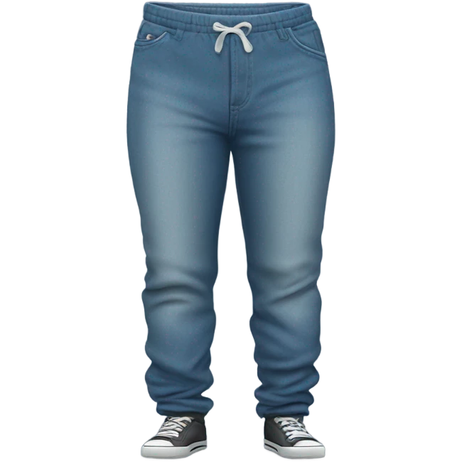 sweatpants over a pair of jeans emoji
