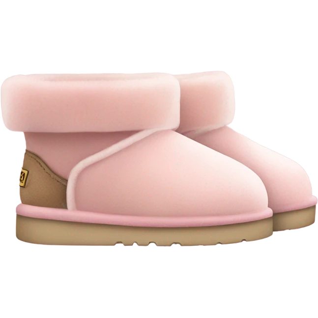 highly detailed light pink ugg slippers  emoji