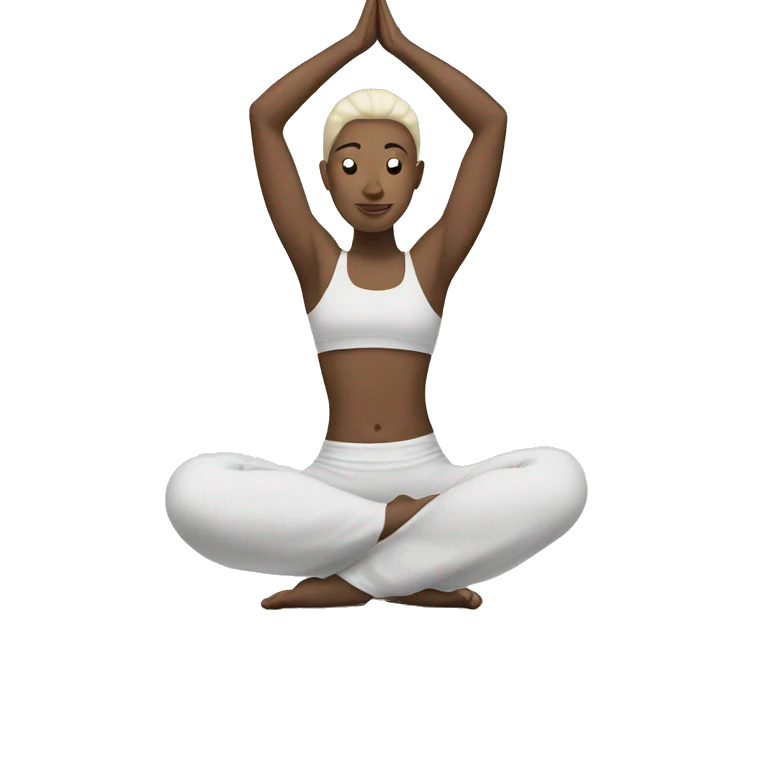 White yoga mat emoji
