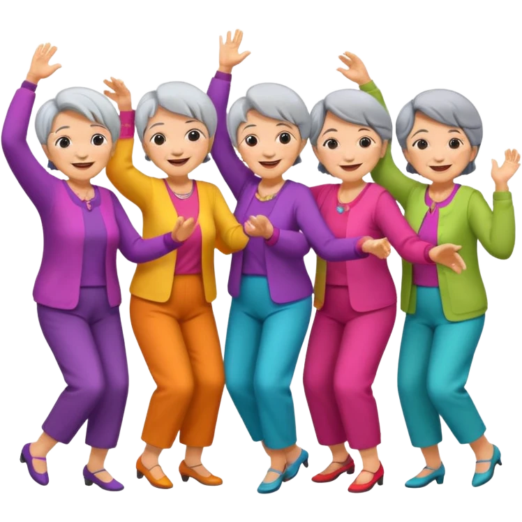 Grandmas dancing emoji