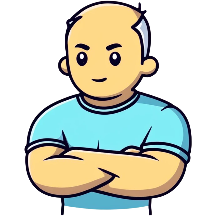 Man with crossed arms  emoji