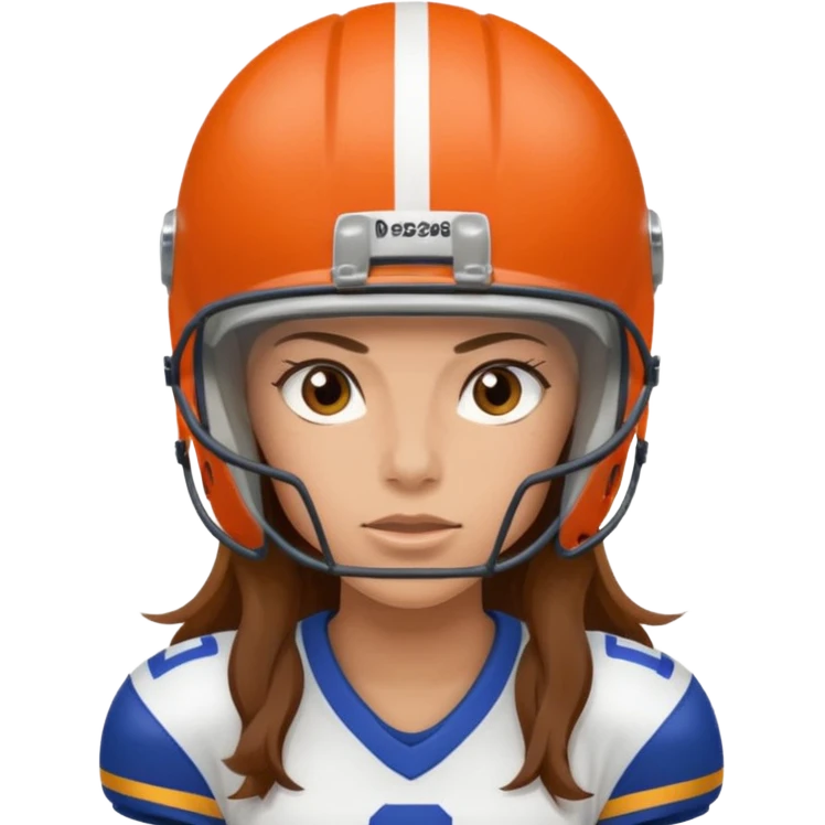 Long Haired Football Players, Female player emoji