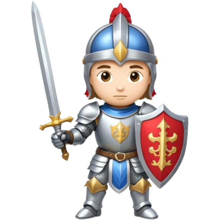 knight, no sword, chibi full body emoji