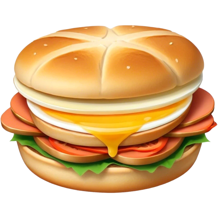 Turkey egg english muffin sandwich emoji