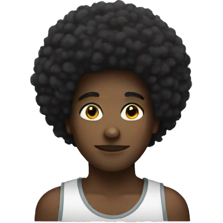 an afro black wowan emoji