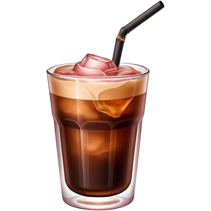 Cold brew coffee with rose mini small size glas emoji