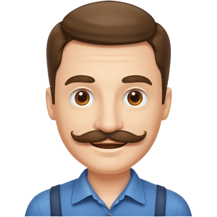 White man mustache emoji