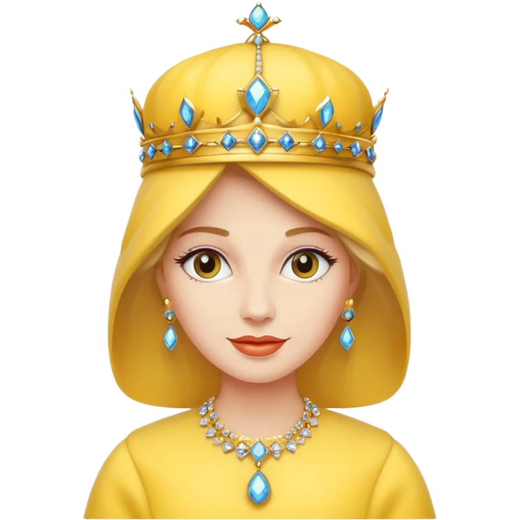 royal queen with yellow hat emoji