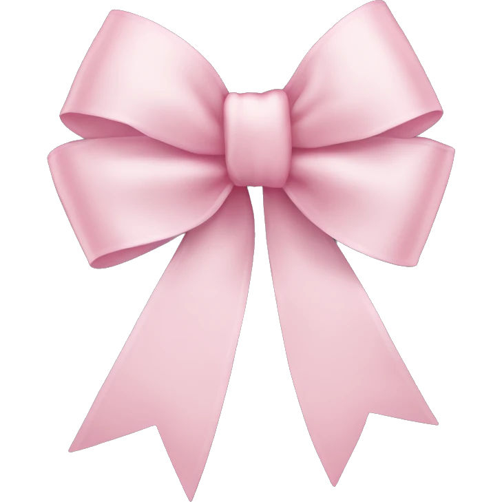 light pink ribbon bow emoji