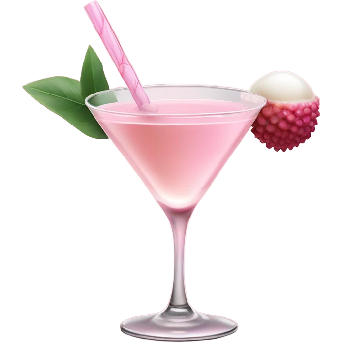 baby pink lychee martini drink emoji