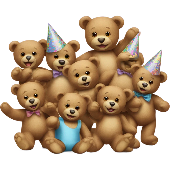 teddy bears party photograph  emoji