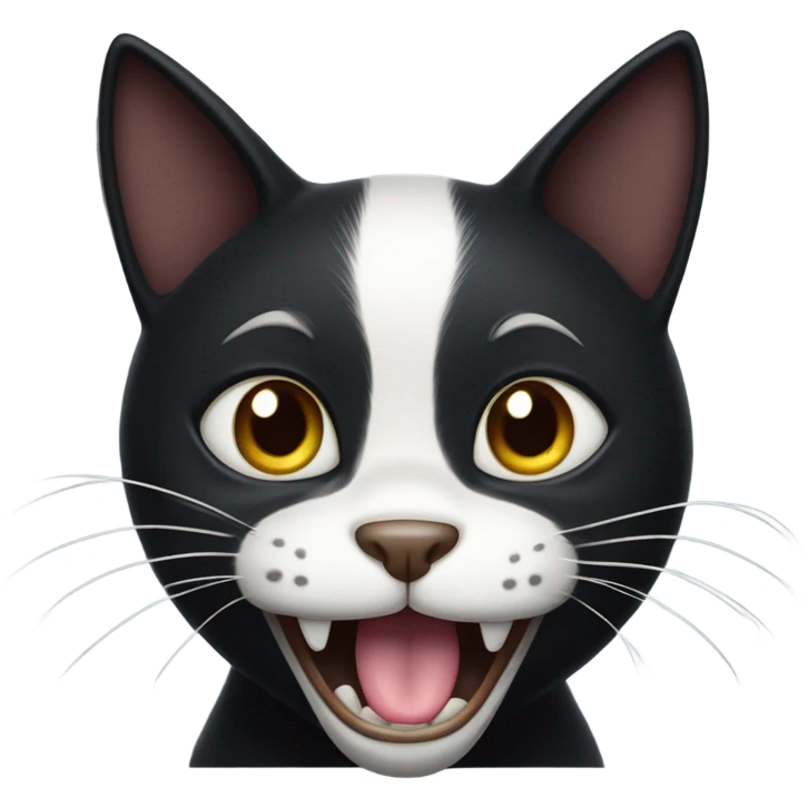 black cat laughing  emoji
