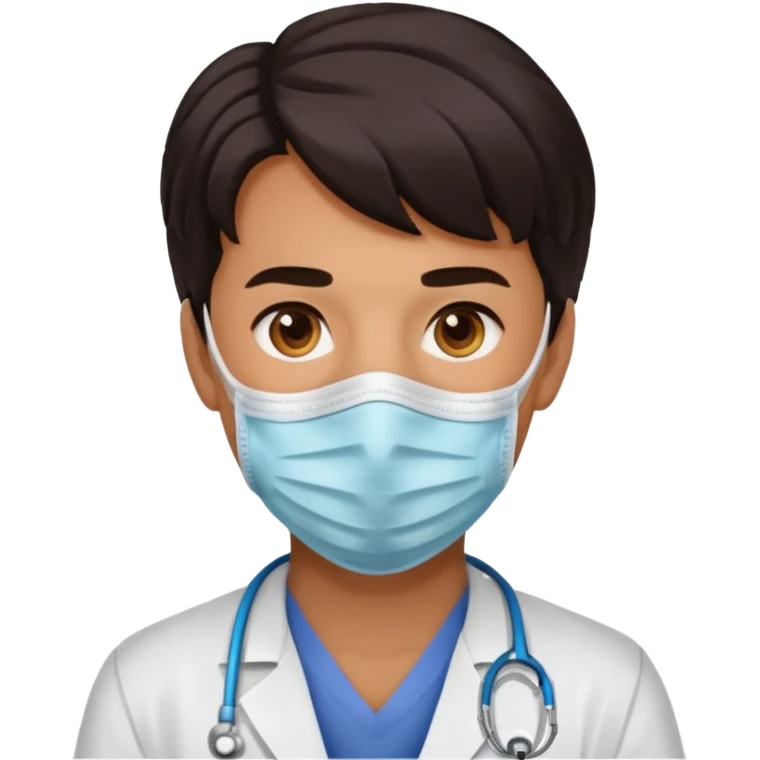 The doctor is wearing a full-face mask
 emoji