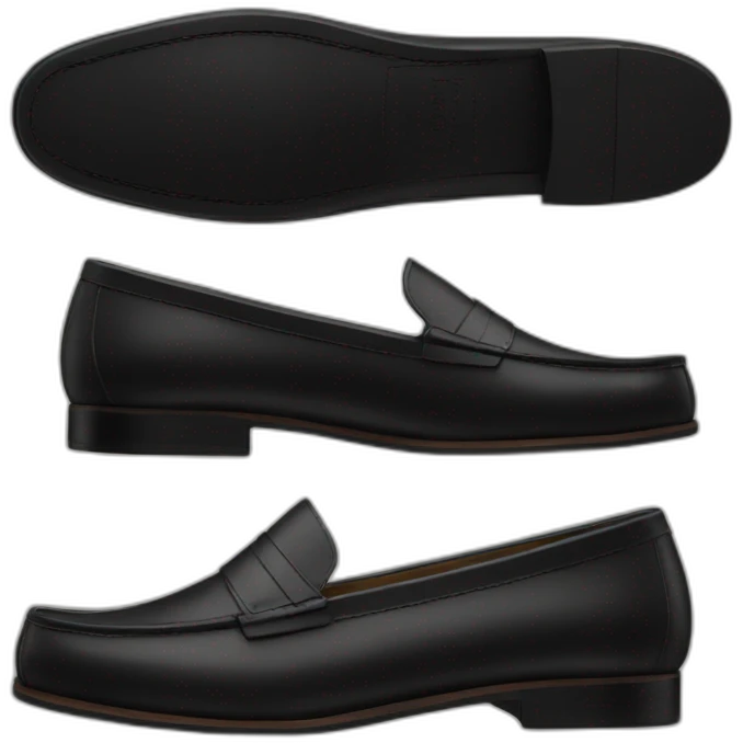 Black loafers emoji