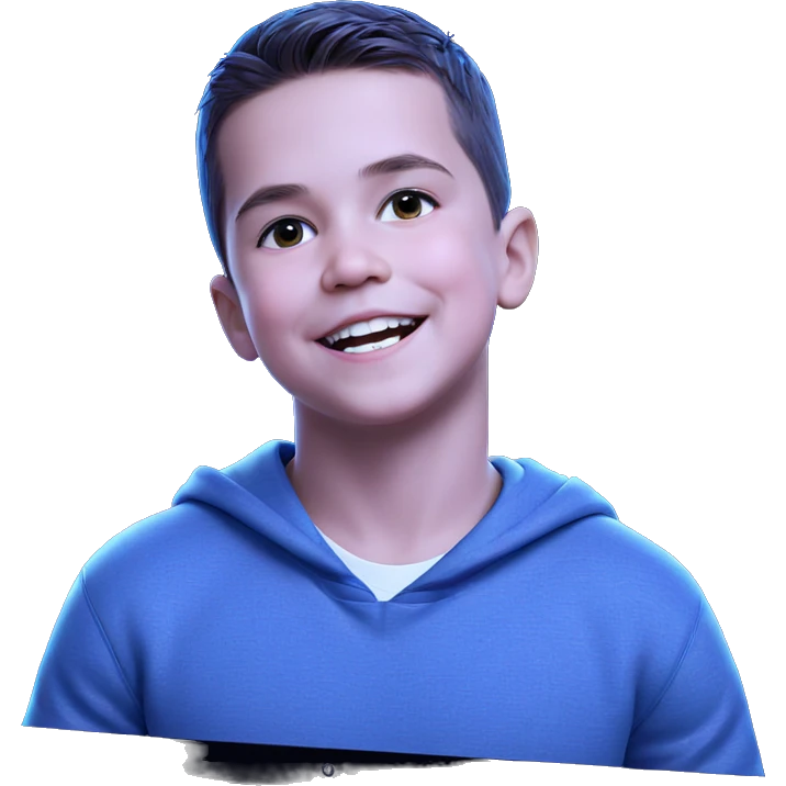 smiling boy in hoodie emoji