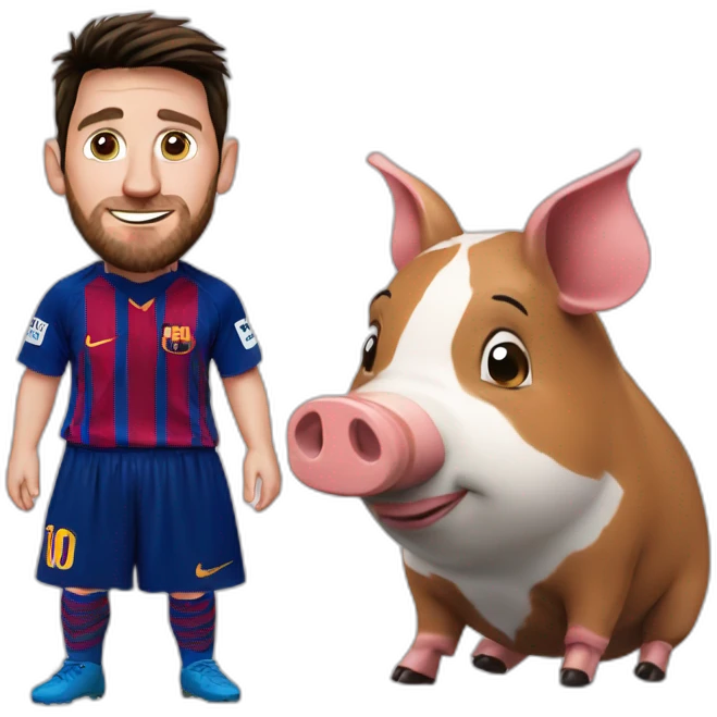 Cochon sur messi emoji