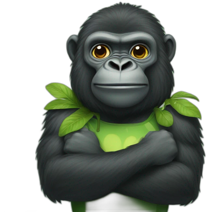 gorilla and frog together emoji
