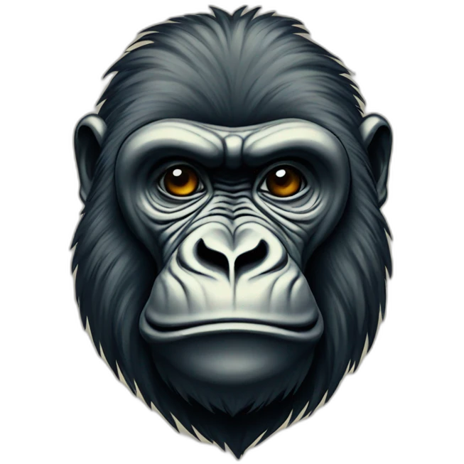 vintage tattoo gorilla emoji