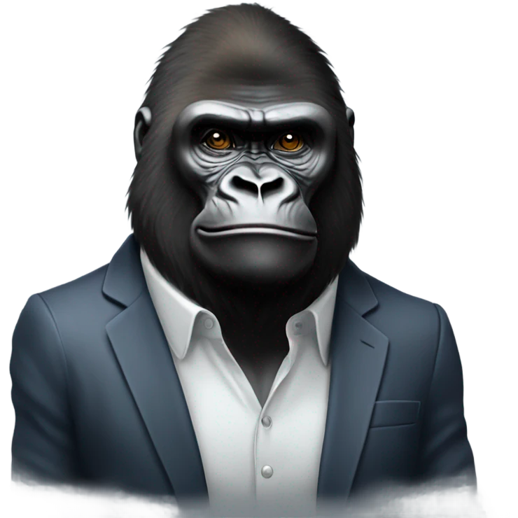 A gorilla body with Joe rogans head emoji
