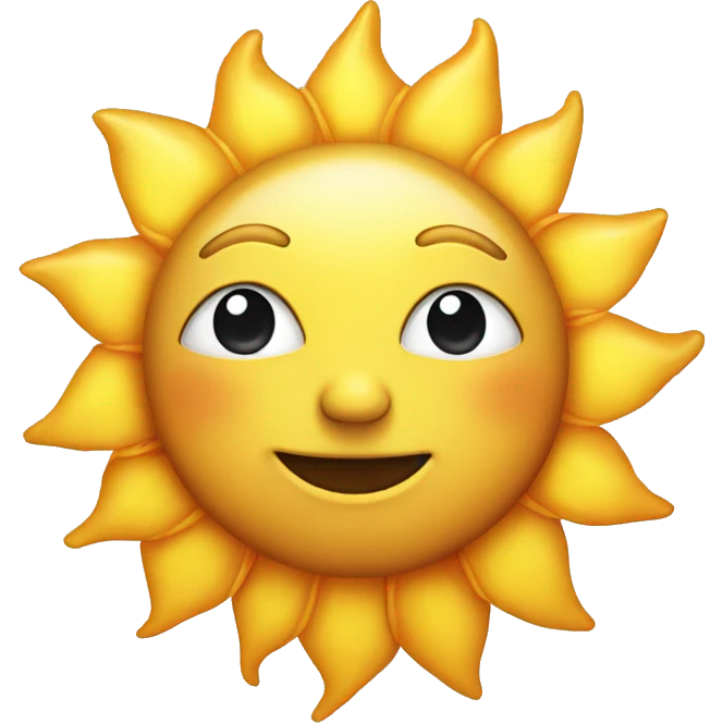 Realistic sun emoji