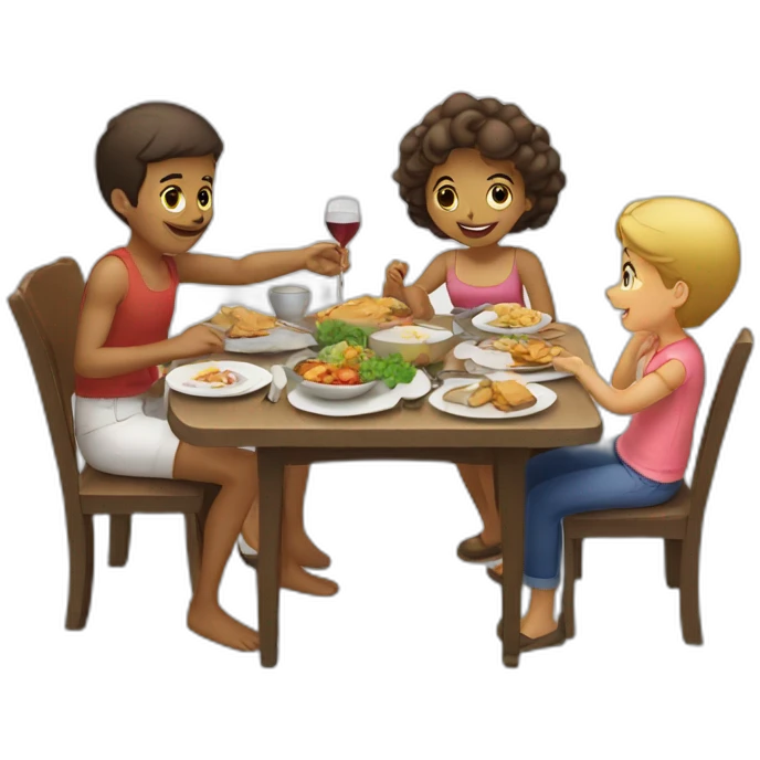 Repas  en famille  emoji