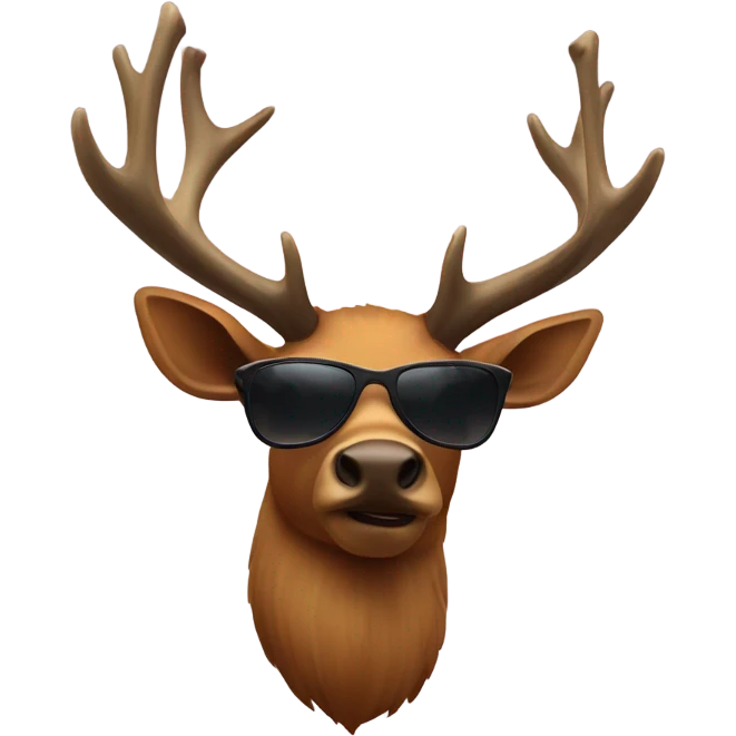 Elk with sunglasses emoji