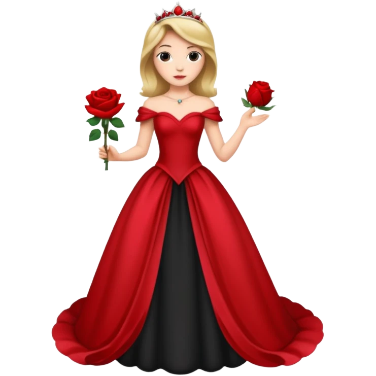 Red rose princess full body emoji