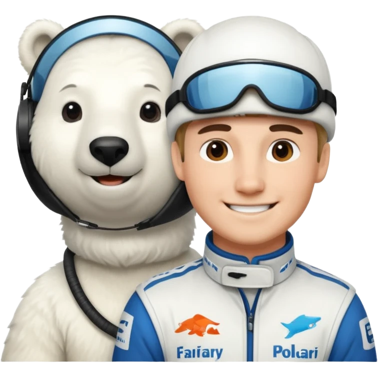 f1 driver polar bear emoji