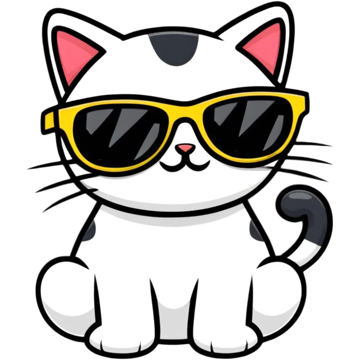 Cat with sunglasses emoji