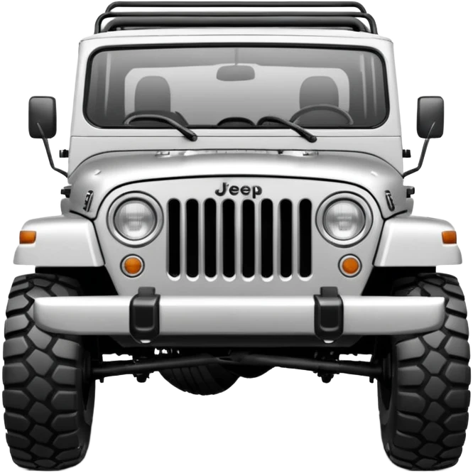 Off-road jeep drawing emoji