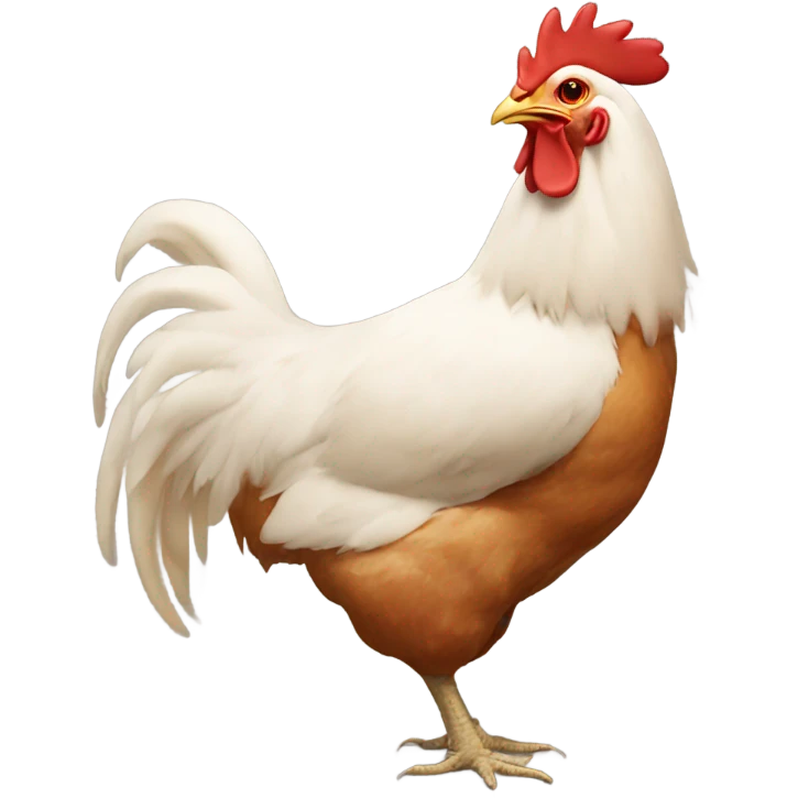 Chicken with a cock emoji