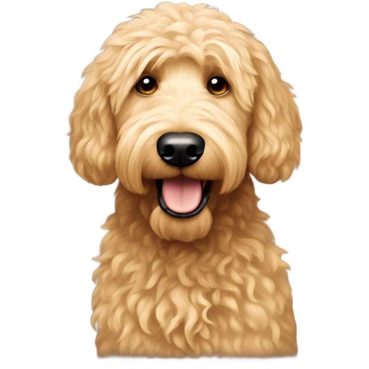 Straight hair golden doodle emoji