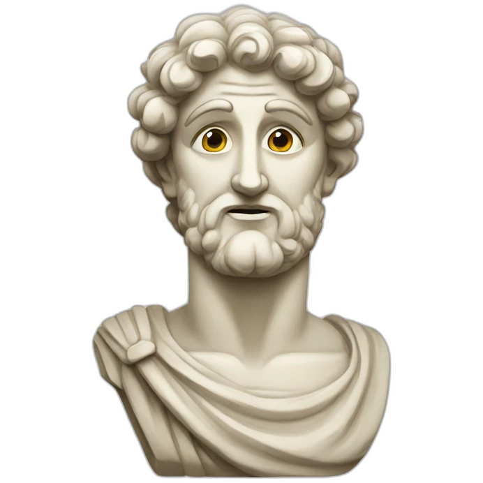 greek statue cartoon style emoji