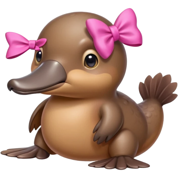Platypus with a pink bow emoji
