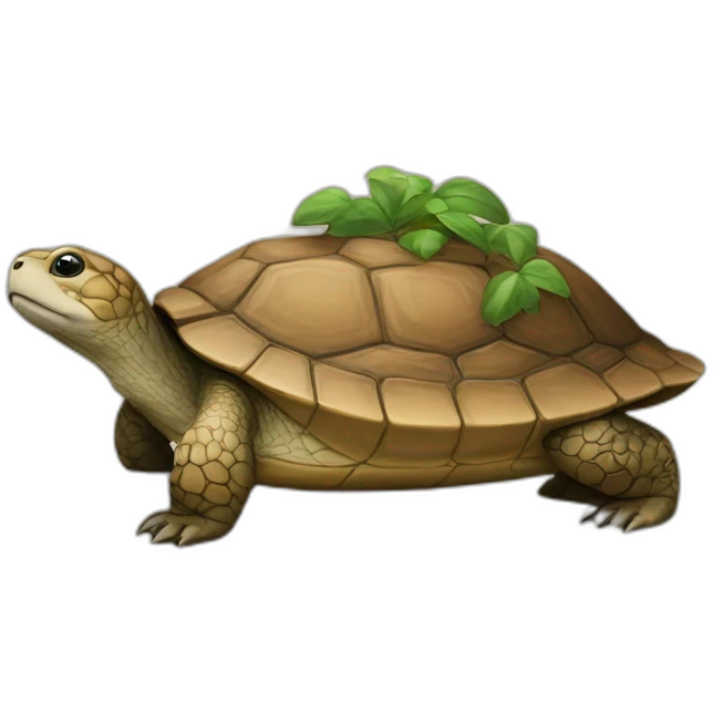 Tortue sur une loutre emoji