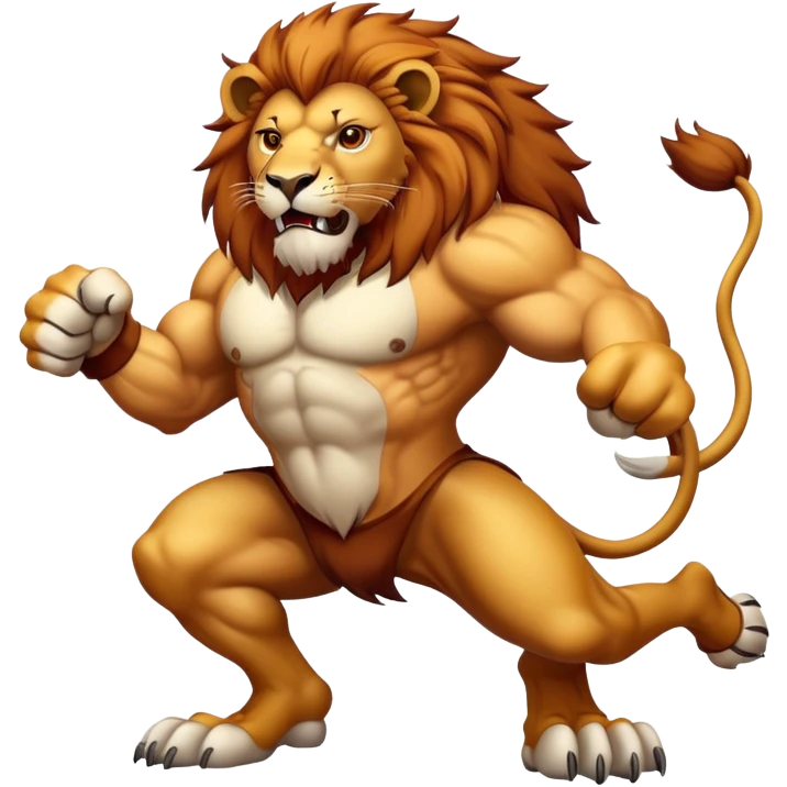 Strong lion emoji