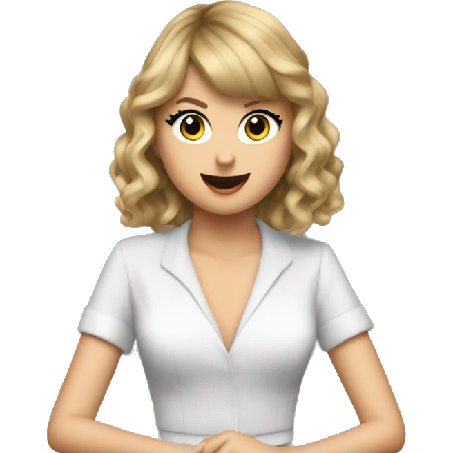 Taylor swift asking a questin emoji