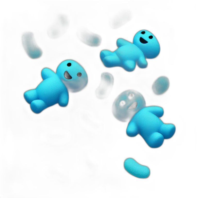 Blue Sour patch emoji