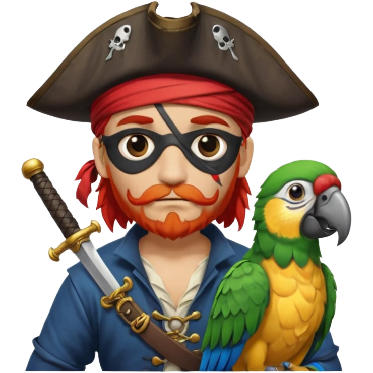 pirate and parrot emoji