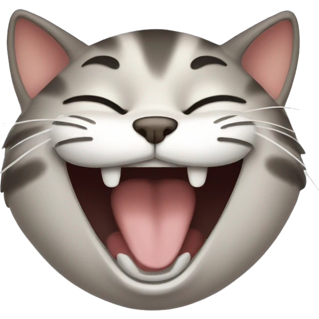 a cat laughing  emoji