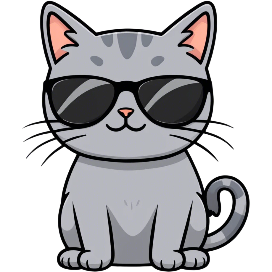 Cat with sunglasses emoji