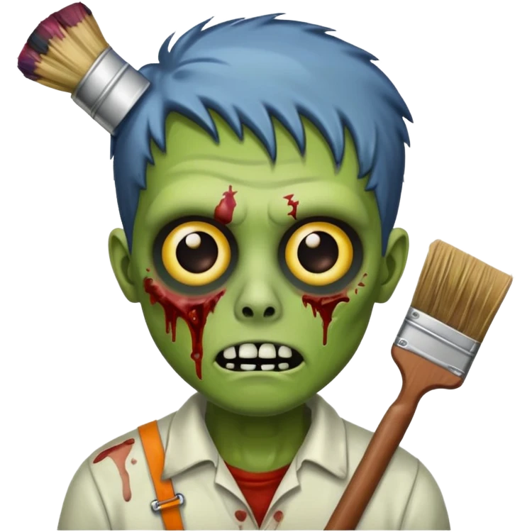 painter zombie  emoji