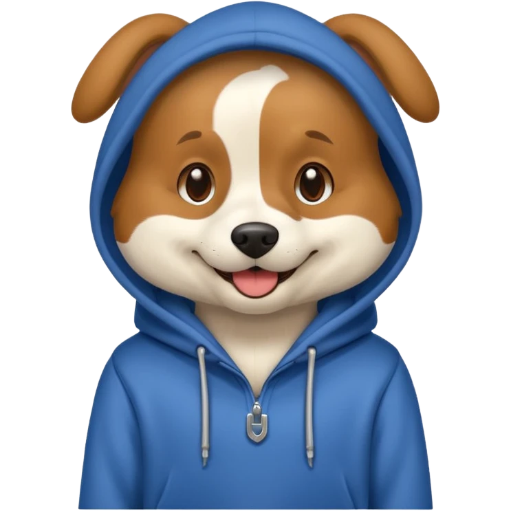 dog wearing hoodie emoji