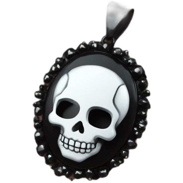 skull goth jewelry emoji