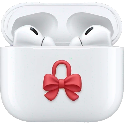 AirPod max with bows  emoji