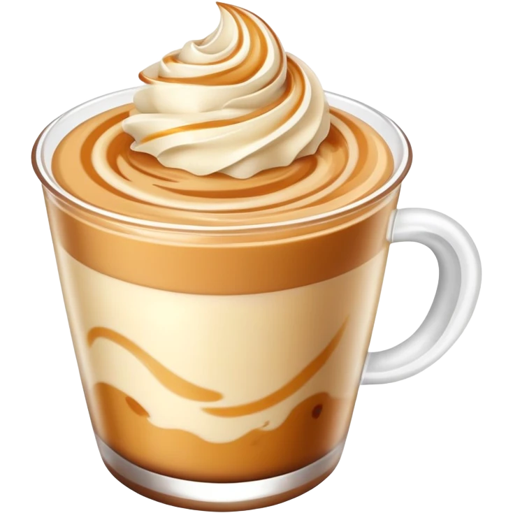 Soft colored Hong Kong milk tea pudding dessert emoji