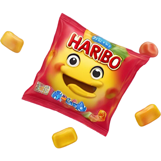 Packet of haribo candy emoji
