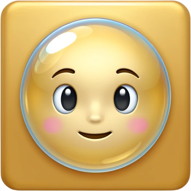 gold shiny sparkling bubble emoji