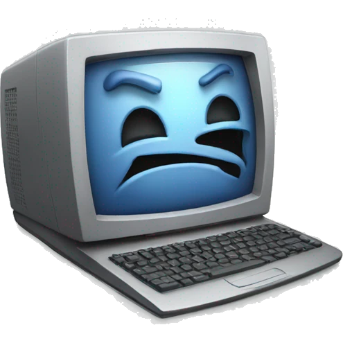 crashing computer emoji