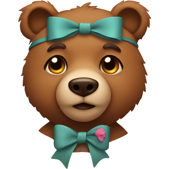 bear with a bow  emoji